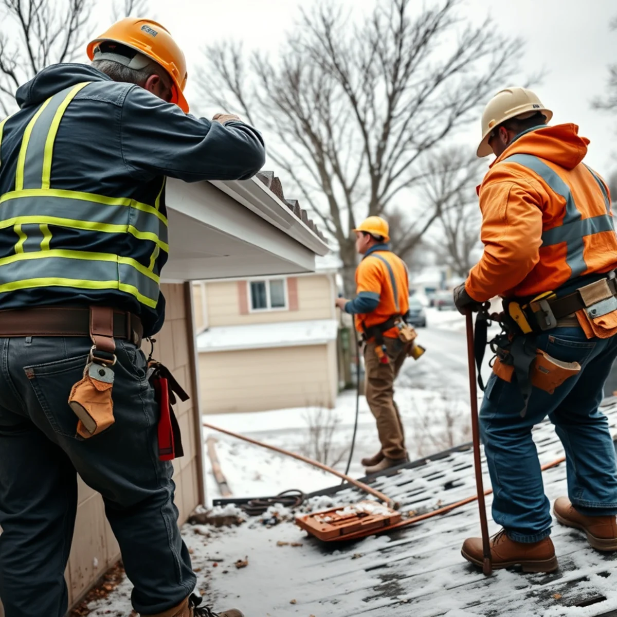 Guardian Roofing providing roofing services on a home in Bluffton, Indiana