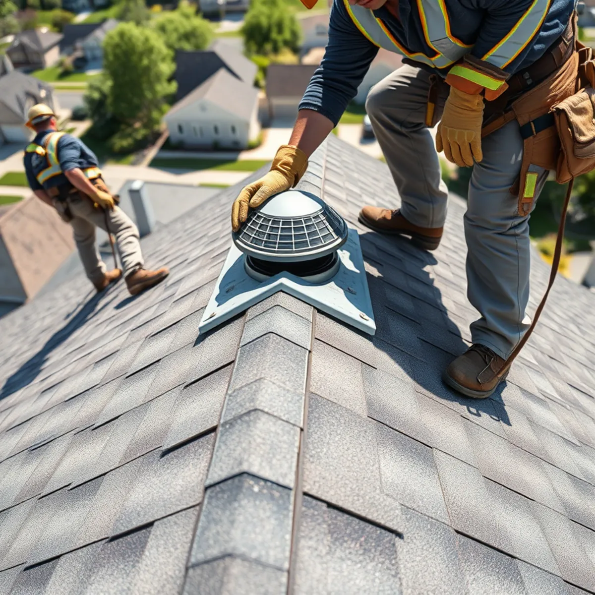 Ridge vent installation for balanced attic ventilation on an Indiana roof